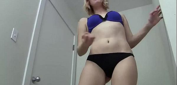  You can stare at my ass in a thong while I jerk you off JOI